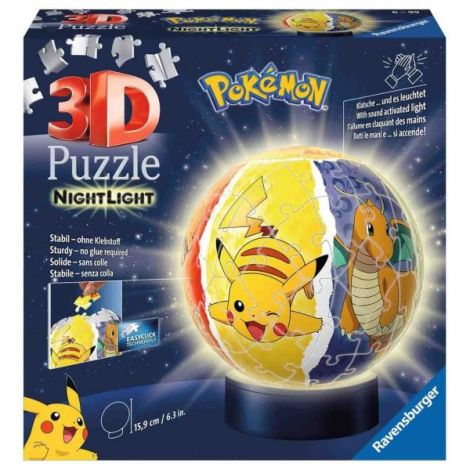 Puzzle 3D Luminos Pokemon, 72 Piese - poza 2