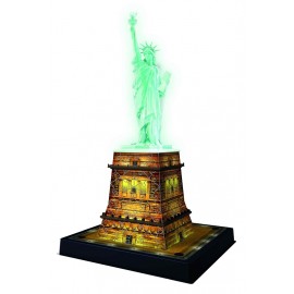Puzzle 3d luminos statuia libertatii 108 piese - poza 2