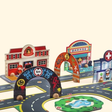 Puzzle 3D Orasul gigantic, Djeco - poza 2