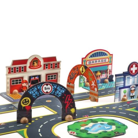 Puzzle 3D Orasul gigantic, Djeco - poza 3