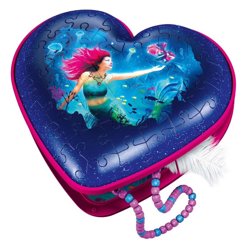 Puzzle 3D Ravensburger Cutie Inima Sirena 54 piese RVS3D11249 - poza 3