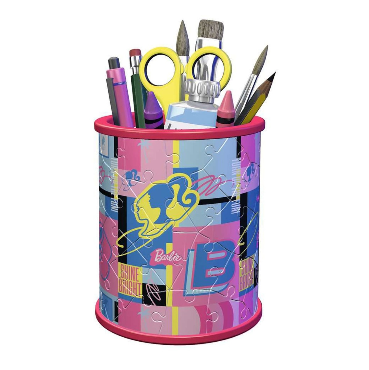 Puzzle 3D Ravensburger Suport Pixuri Barbie 54 piese RVS3D11585 - poza 2
