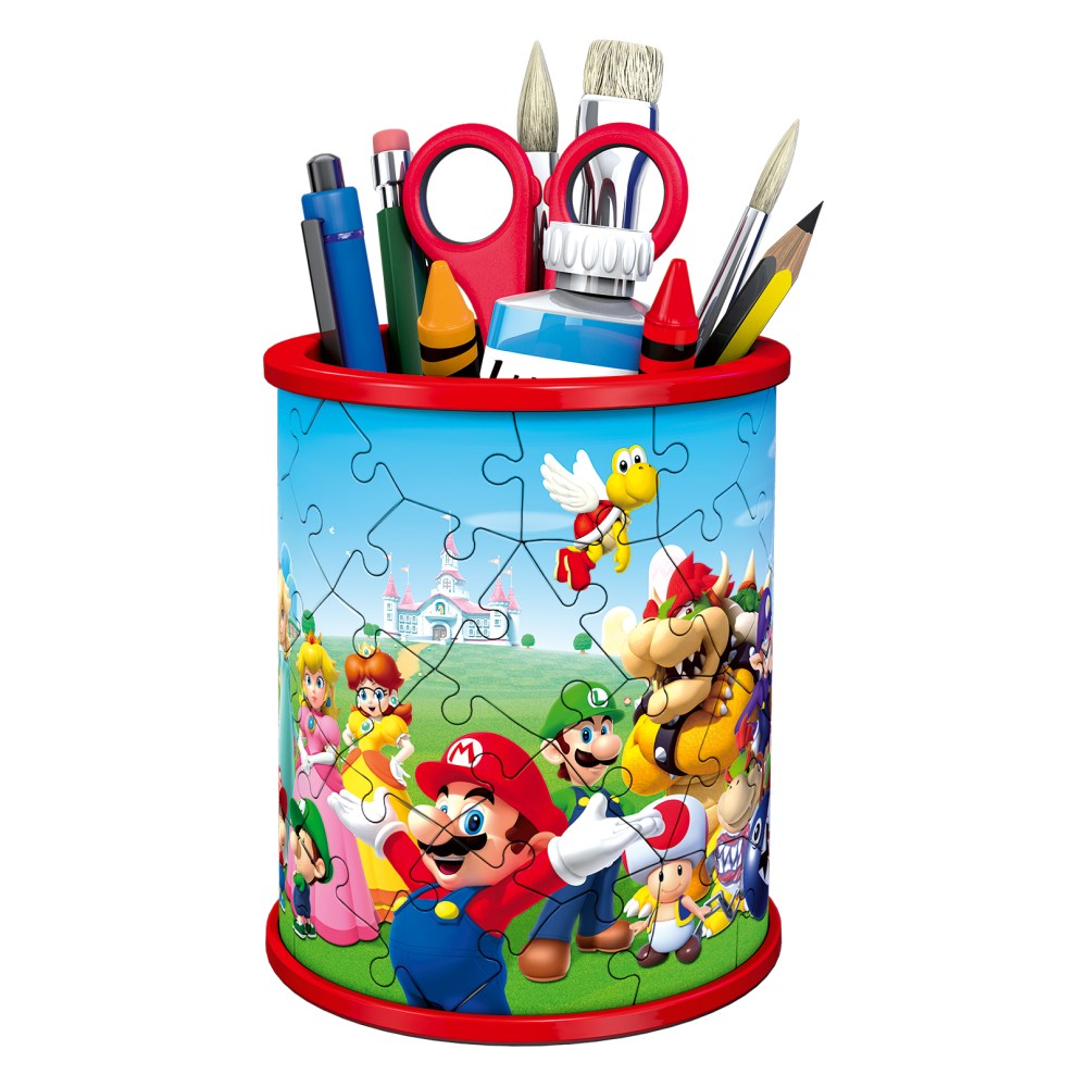 Puzzle 3D Ravensburger suport pixuri Super Mario 54 piese - poza 2