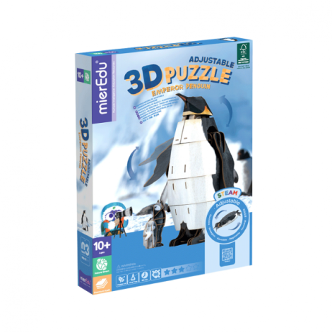 Puzzle 3D reglabil - Pinguin Imperial (deluxe) - poza 1
