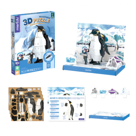 Puzzle 3D reglabil - Pinguin Imperial (deluxe) - poza 2