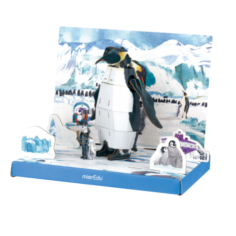 Puzzle 3D reglabil - Pinguin Imperial (deluxe) - poza 4