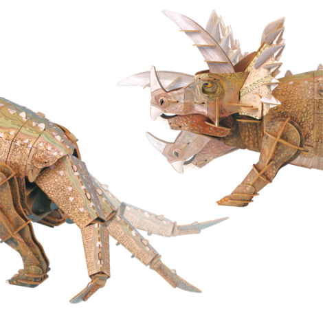 Puzzle 3D reglabil - TRICERATOPS (deluxe) - poza 4