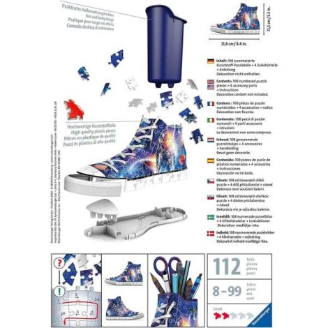 Puzzle 3D Suport Pixuri Sneaker Astronaut, 108 Piese - poza 3