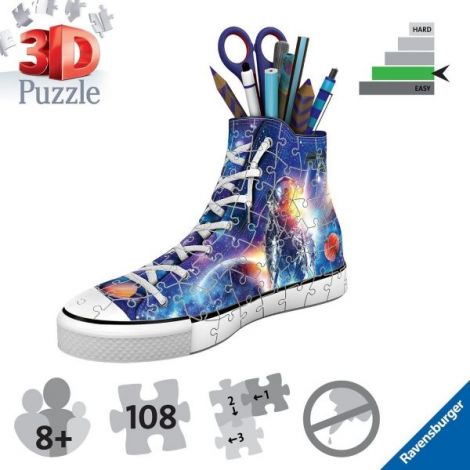 Puzzle 3D Suport Pixuri Sneaker Astronaut, 108 Piese - poza 4