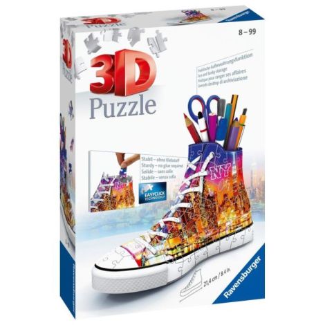 Puzzle 3D suport pixuri sneaker New York 108 piese - poza 3