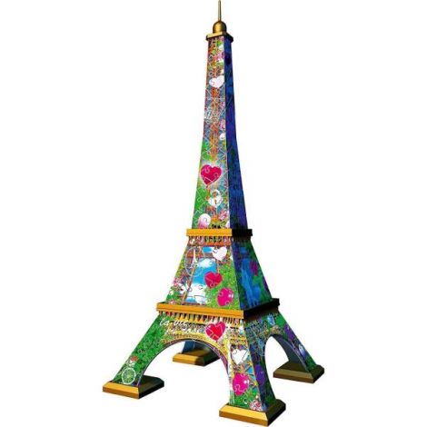 Puzzle 3D Turnul Eiffel Cu Inimioare, 216 Piese - poza 1