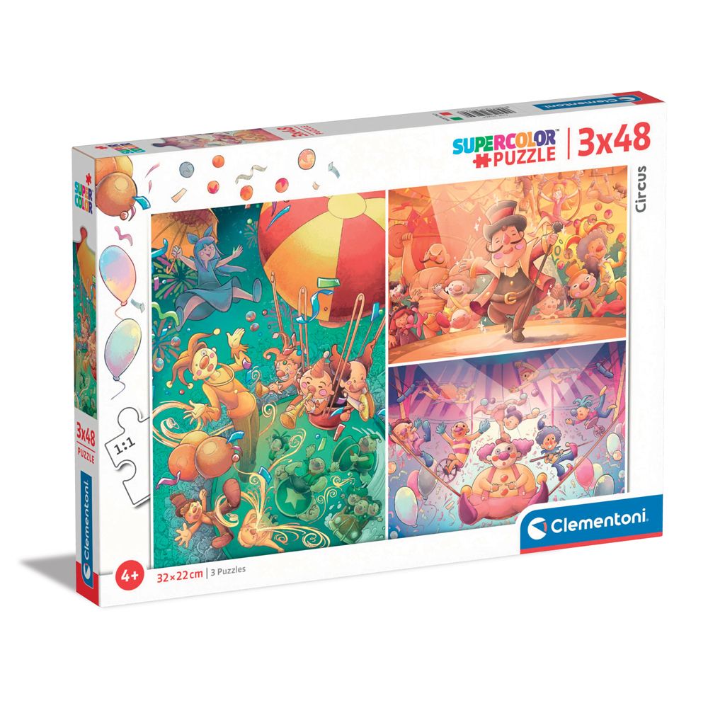 Puzzle 3x48 piese Clementoni Circus - poza 1