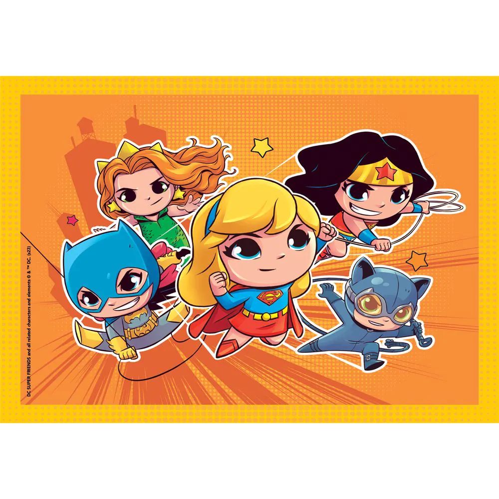 Puzzle 4 in 1 Clementoni Supercolor DC Super Friends 21520 - poza 3