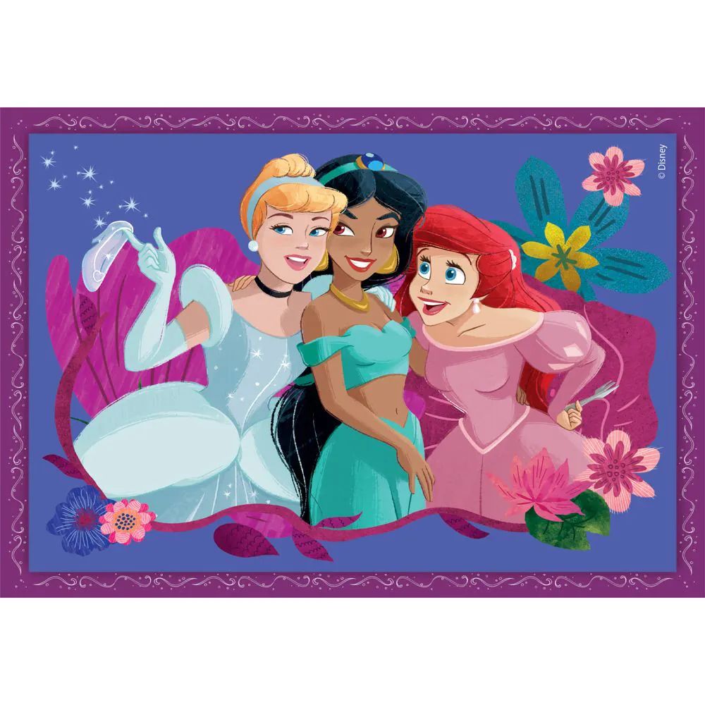 Puzzle 4 in 1 Clementoni Supercolor Disney Princess 21517 - poza 3