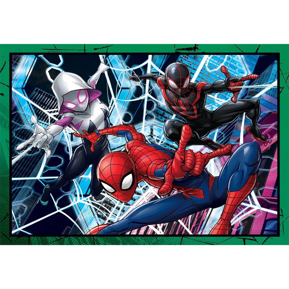 Puzzle 4 in 1 Clementoni Supercolor Spiderman 21515 - poza 5