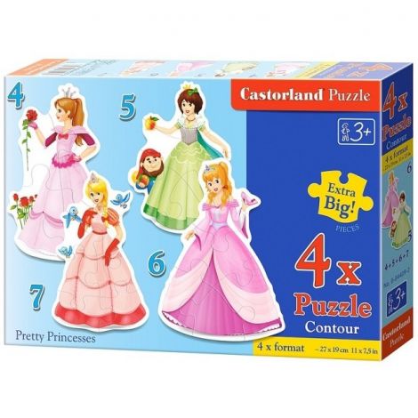 Puzzle 4 in 1 Printese dragute Castorland - poza 1