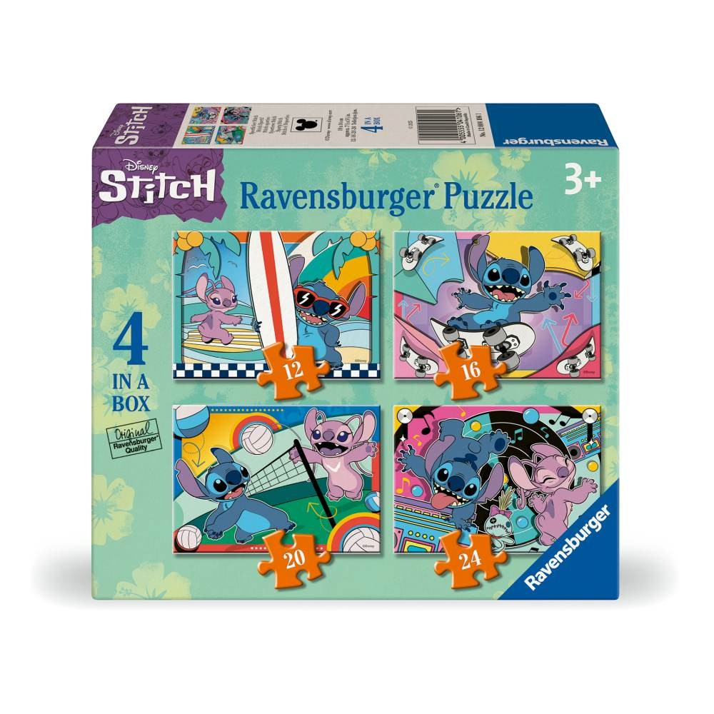 Puzzle 4 x 12,16,20,24 piese Ravensburger Disney Stitch - poza 1