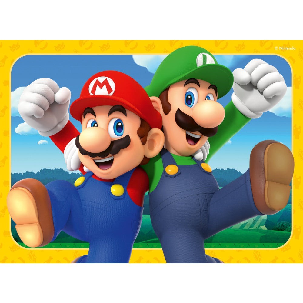 Puzzle 4 x 12,16,20,24 piese Ravensburger Super Mario - poza 3