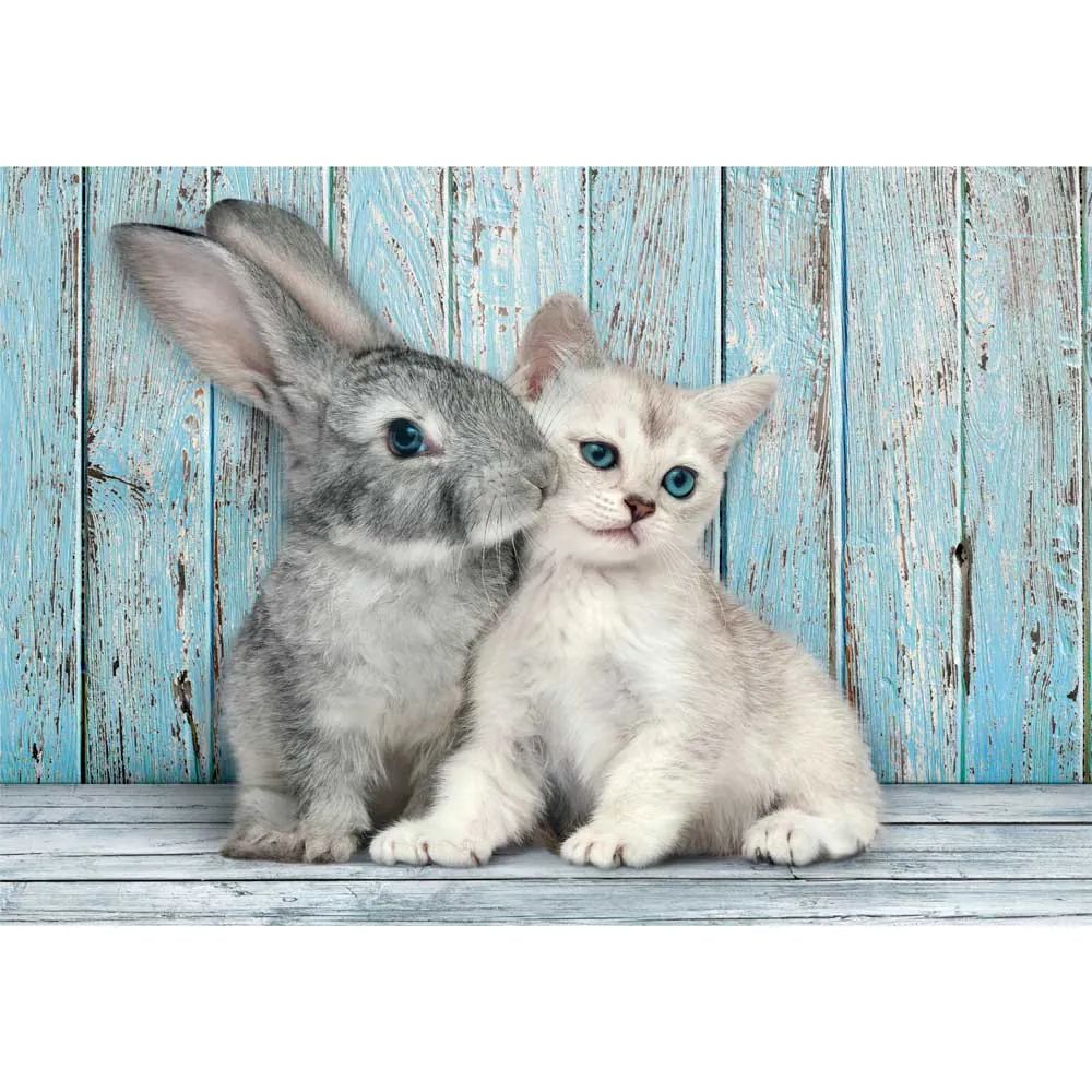 Puzzle 500 piese Clementoni Cat and Bunny 35539 - poza 2