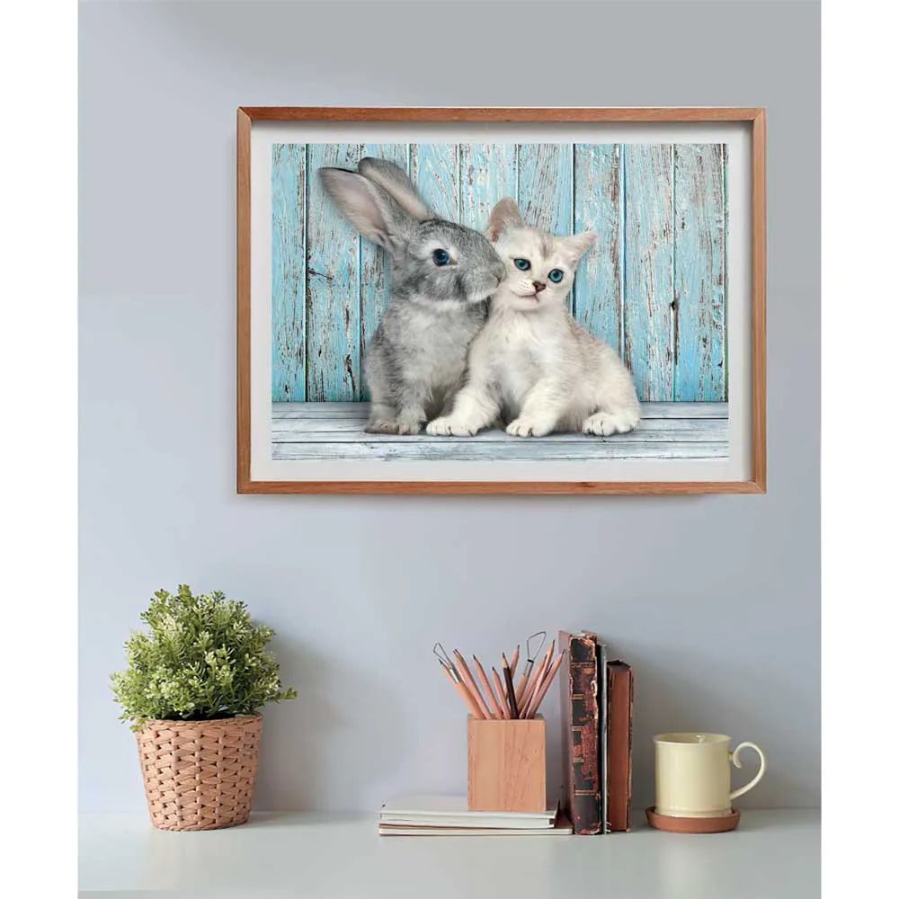 Puzzle 500 piese Clementoni Cat and Bunny 35539 - poza 4