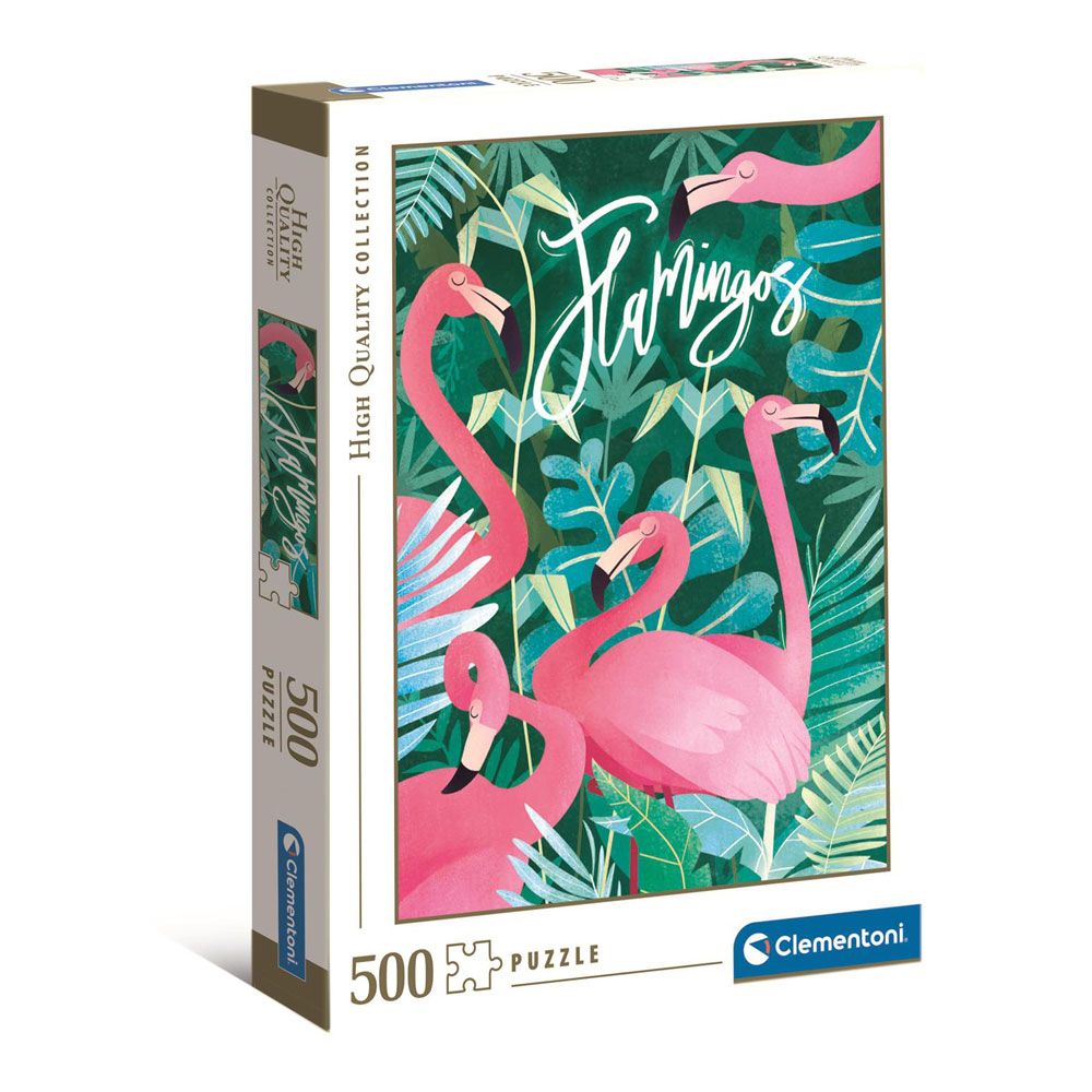 Puzzle 500 piese Clementoni Fantastic Animals Flamingos 35101 - poza 1