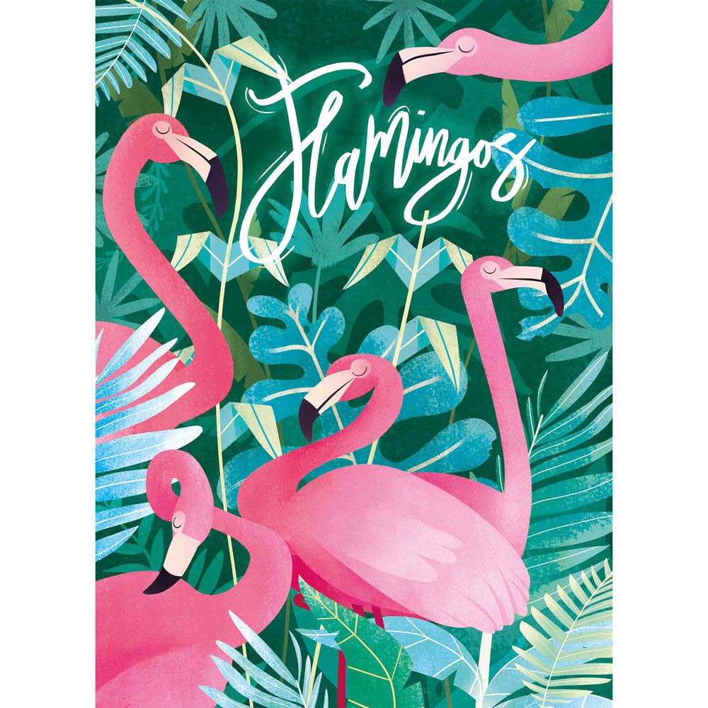 Puzzle 500 piese Clementoni Fantastic Animals Flamingos 35101 - poza 2