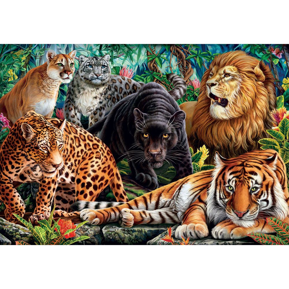 Puzzle 500 piese Clementoni High Quality Collection Wild Cats - poza 2