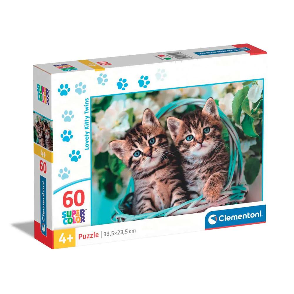 Puzzle 60 piese Clementoni Lovely Kitty Twins 26599 - poza 1