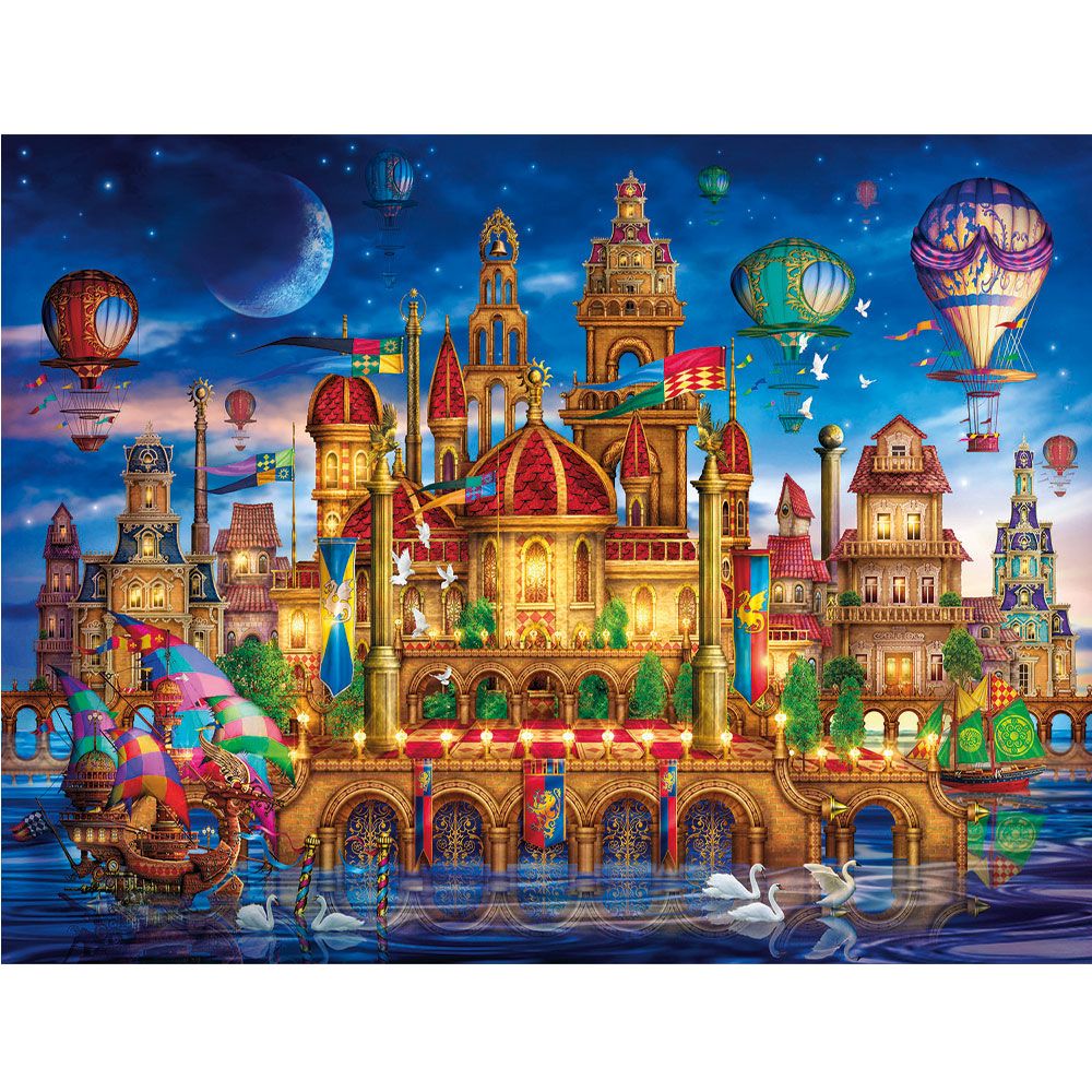Puzzle 6000 piese Clementoni High Quality Collection Downtown - poza 2