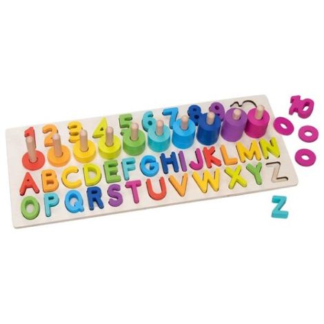 Puzzle alfanumeric pentru invatarea literelor, numerelor si a numararii - poza 1