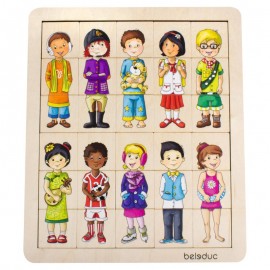 Puzzle amesteca si potriveste Copiii lumii - Beleduc - poza 1
