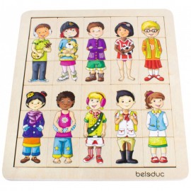 Puzzle amesteca si potriveste Copiii lumii - Beleduc - poza 3