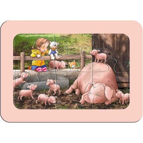 Puzzle Animale De La Ferma, 3X6 Piese - poza 2