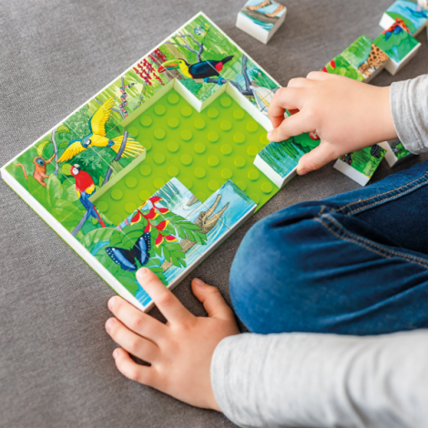 Puzzle Animale exotice Hubelino (35 piese) - poza 3