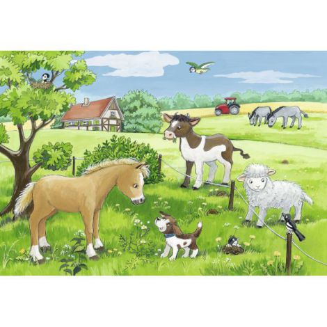 Puzzle animale la ferma, 2x12 piese - poza 3