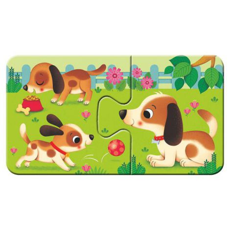 PUZZLE ANIMALE SI PUIUTII LOR, 9x2 PIESE - poza 2