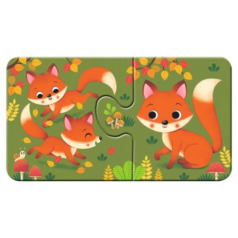 PUZZLE ANIMALE SI PUIUTII LOR, 9x2 PIESE - poza 5