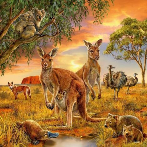 Puzzle Animalele Pamantului, 3X49 Piease - poza 2