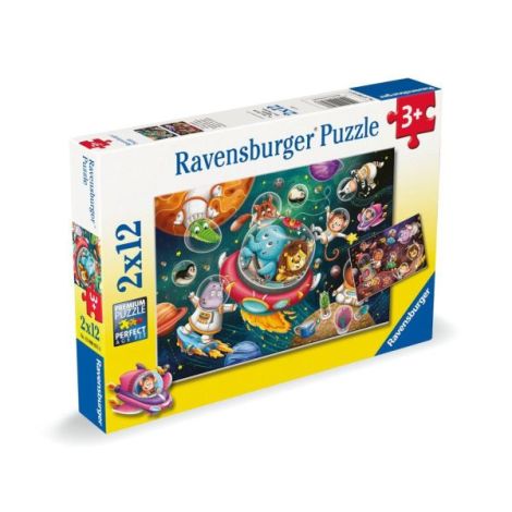 Puzzle animalute in spatiu 2x12 piese - poza 4