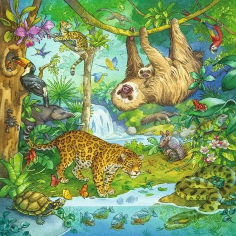 Puzzle Aventuri In Jungla, 3X49 Piese - poza 3