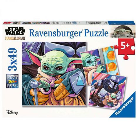 PUZZLE BABY YODA, 3x49 PIESE - poza 1
