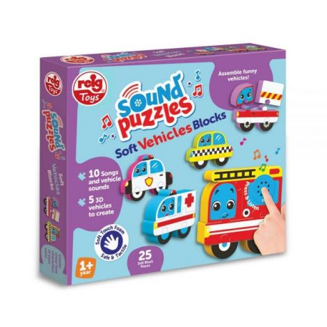 Puzzle blocks cu sunete - Vehicule