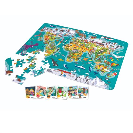 Puzzle carton Hape Observarea Lumii - poza 1