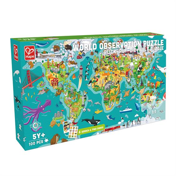 Puzzle carton Hape Observarea Lumii - poza 2