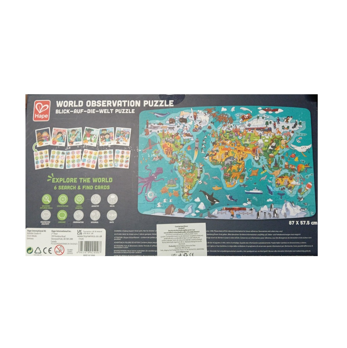 Puzzle carton Hape Observarea Lumii - poza 4