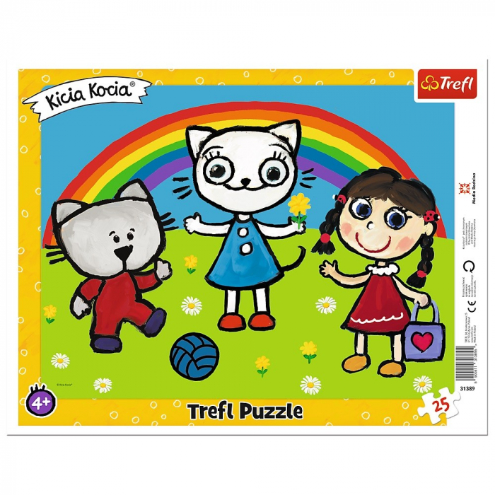 Puzzle carton tip plansa,Kitty,25piese,+4 ani