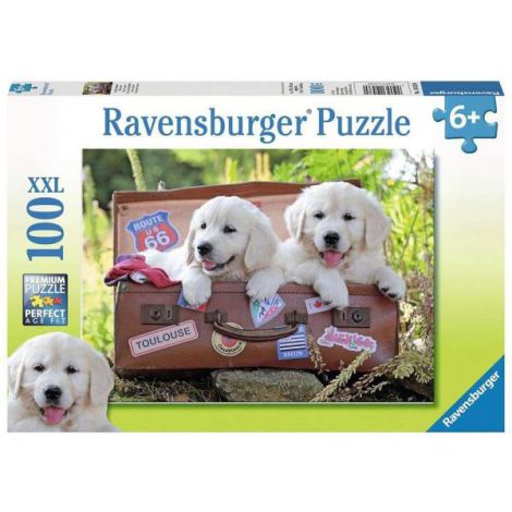 PUZZLE CATEI IN VALIZA, 100 PIESE - poza 1