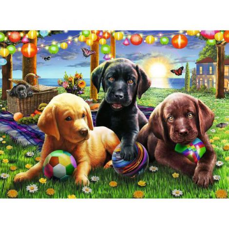 PUZZLE CATEI LA PICNIC, 100 PIESE - poza 2