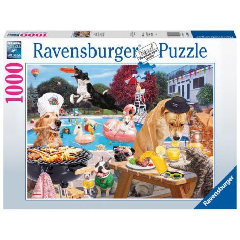 PUZZLE CATEI LA PISCINA, 1000 PIESE - poza 1