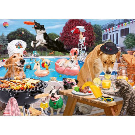 PUZZLE CATEI LA PISCINA, 1000 PIESE - poza 2